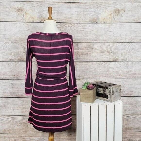 Splendid Long Sleeve Drop Waist Striped Dress Small - Picture 2 of 2